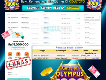 User IND**** Menang Besar senilai Rp 15.000.000