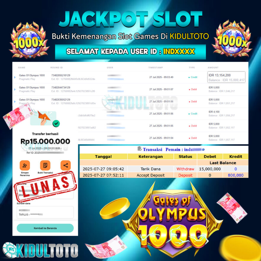 User IND**** Menang Besar senilai Rp 15.000.000