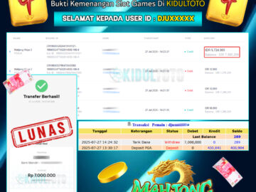 User DJU***** Menang Besar senilai Rp 7.000.000