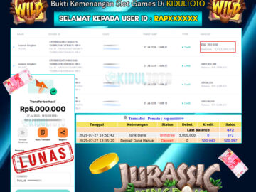 User RAP****** Menang Besar senilai Rp 5.000.000