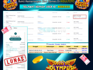 User BOD**** Menang Besar senilai Rp 5.000.000