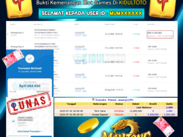 User MUM****** Menang Besar senilai Rp 11.000.000