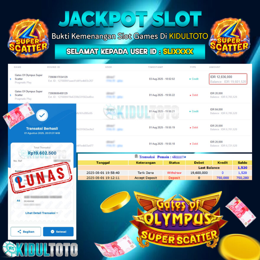 User SLI**** Menang Besar senilai Rp 19.600.000