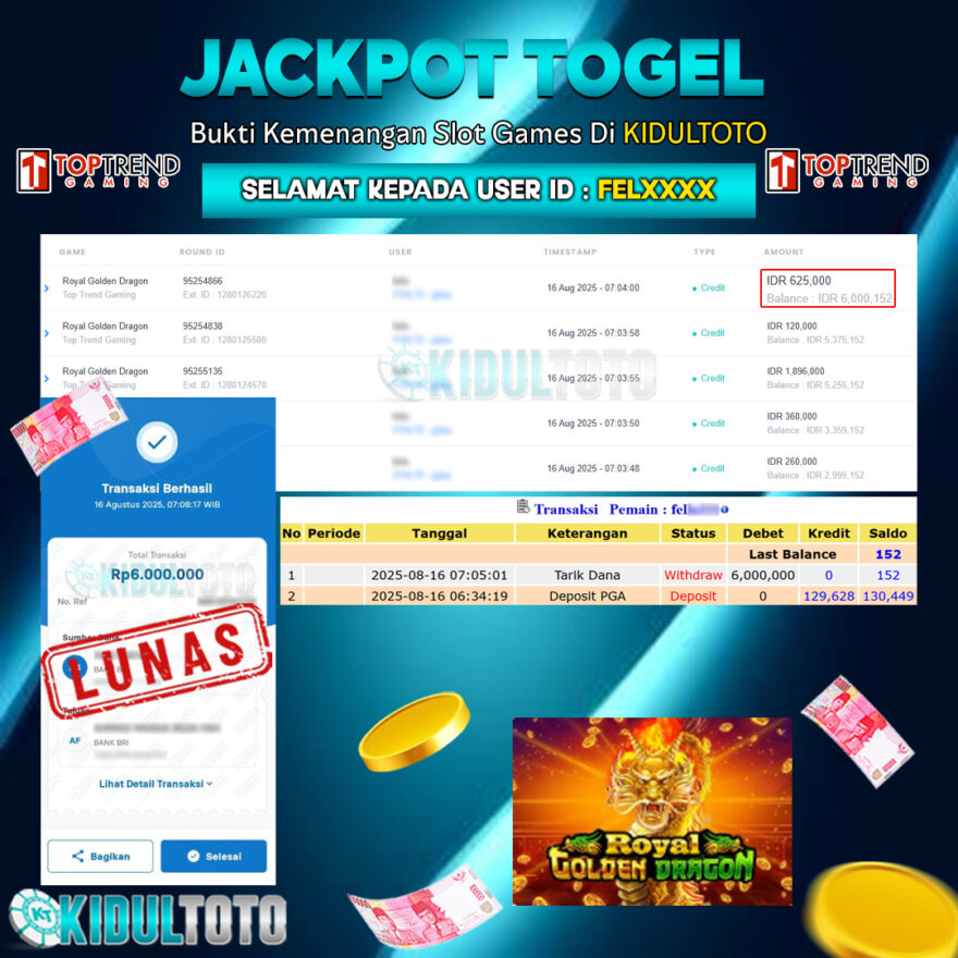 User FEL**** Menang Besar senilai Rp 6.000.000
