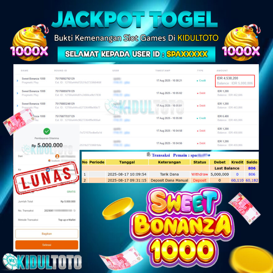 User SPA**** Menang Besar senilai Rp 5.000.000