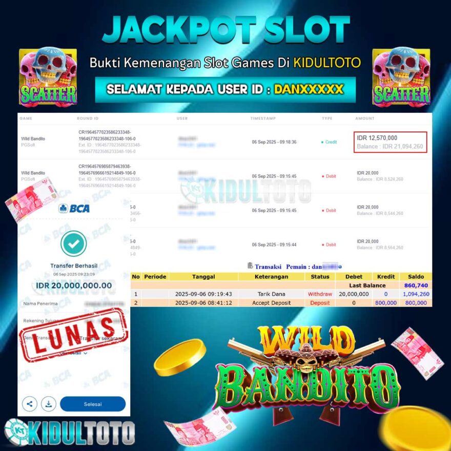 User DAN***** Menang Besar senilai Rp 20.000.000