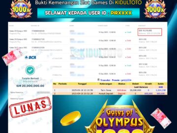 User PRI**** Menang Besar senilai Rp 20.000.000