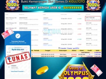 User SAH****** Menang Besar senilai Rp 30.000.000